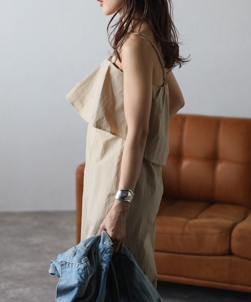 Bonjour Sagan(ボンジュールサガン)の「ビスチェ風サロペット(サロペット/オーバーオール・レディース・オフホワイト/ダークネイビー/ベージュ・FREE)」の19枚目の写真