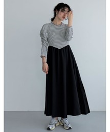 Re:EDIT | [2024SS PRE ORDER][低身長サイズ有]パワショルドッキングワンピース(ワンピース)