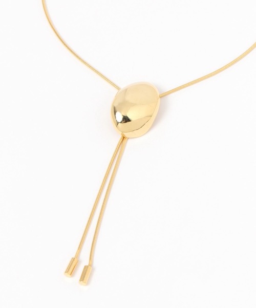 LOWRYS FARM(ローリーズファーム)の「ループタイネックレス 111654(ネックレス・レディース・グレー/ベージュ/グレー系その他・FREE)」の3枚目の写真