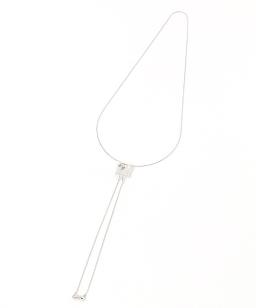 LOWRYS FARM(ローリーズファーム)の「ループタイネックレス 111654(ネックレス・レディース・グレー/ベージュ/グレー系その他・FREE)」の4枚目の写真