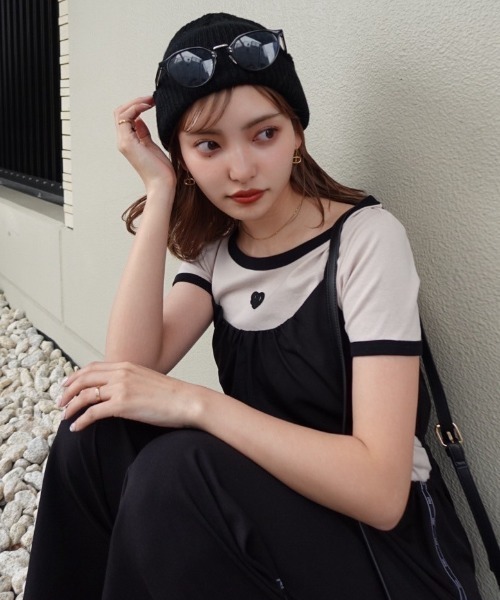 rienda（リエンダ）の「RDロゴTシャツ 春服（Tシャツ/カットソー・レディース・ホワイト/ブラック/パープル/ベージュ・FREE）」の13枚目の写真