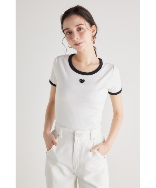rienda（リエンダ）の「RDロゴTシャツ 春服（Tシャツ/カットソー・レディース・ホワイト/ブラック/パープル/ベージュ・FREE）」の14枚目の写真