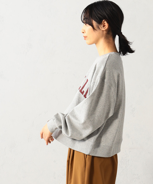 FOUND GOOD（ファウンドグッド）の「ロゴプリント裏毛スウェットプルオーバー（スウェット・レディース・グレー系5/グレー系8/グリーン系5/ホワイト系5・L/S/M）」の11枚目の写真