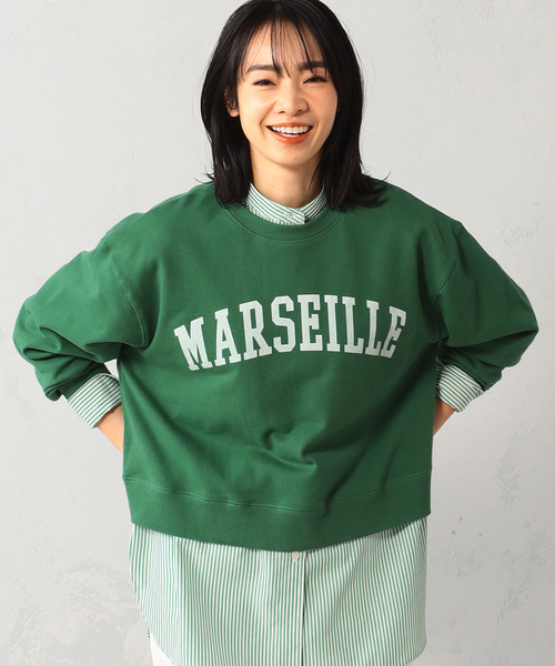 FOUND GOOD（ファウンドグッド）の「ロゴプリント裏毛スウェットプルオーバー（スウェット・レディース・グレー系5/グレー系8/グリーン系5/ホワイト系5・L/S/M）」の18枚目の写真