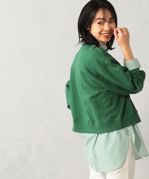 FOUND GOOD（ファウンドグッド）の「ロゴプリント裏毛スウェットプルオーバー（スウェット・レディース・グレー系5/グレー系8/グリーン系5/ホワイト系5・L/S/M）」の19枚目の写真