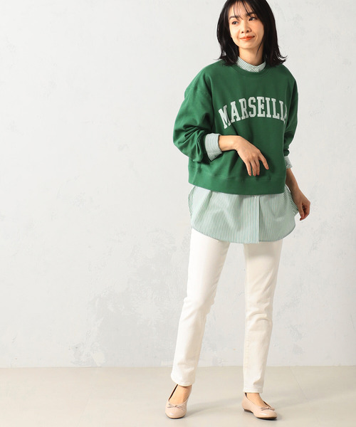 FOUND GOOD（ファウンドグッド）の「ロゴプリント裏毛スウェットプルオーバー（スウェット・レディース・グレー系5/グレー系8/グリーン系5/ホワイト系5・L/S/M）」の20枚目の写真