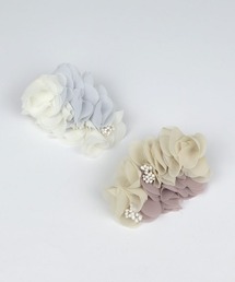 CEMONEMO（セモネモ）の「バイカラー フラワーコサージュ（ブローチ/コサージュ）」