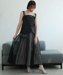 LADYMADE（レディメイド）の「レイヤードキャミ×メッシュスカートセット（ワンピース）」