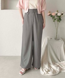 apres jour clair | 【apres jour clair】ウエストデザインワイドパンツ【ZOZOTOWN限定アイテム】(スラックス)
