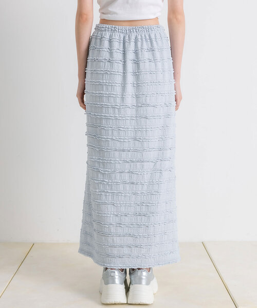 OLIVE des OLIVE（オリーブデオリーブ）の「ちびフリルタイトロングスカート（スカート・レディース・ブラック/サックスブルー/アイボリー・FREE）」の12枚目の写真