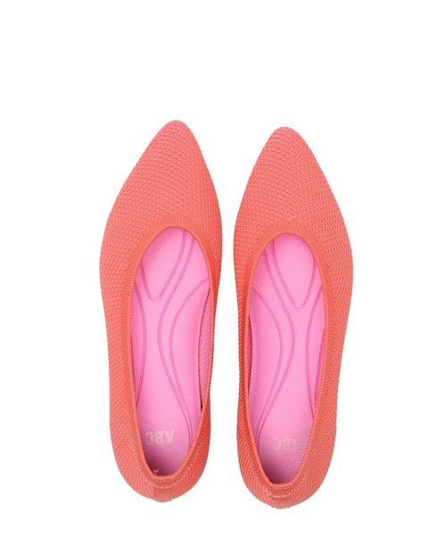 ABC-MART(エービーシーマート)の「ABC SELECT エービーシーセレクト COCOCEE(心地いい)ニットパンプス W5042 SALMON(パンプス・レディース・ピンク・SMALL/MEDIUM/LARGE/X-LARGE)」の3枚目の写真
