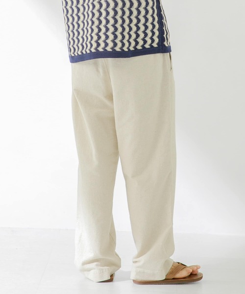 URBAN RESEARCH Sonny Label（アーバンリサーチサニーレーベル）の「リネン混ワイドストレートパンツ（その他パンツ・メンズ・カーキ/ナチュラル/グレー・MEDIUM/LARGE）」の9枚目の写真
