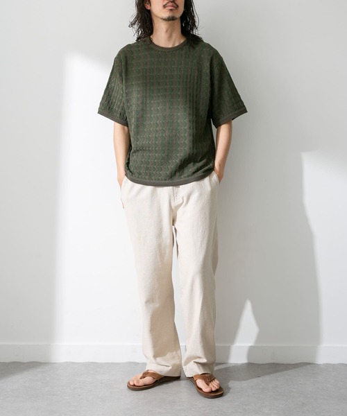 URBAN RESEARCH Sonny Label（アーバンリサーチサニーレーベル）の「リネン混ワイドストレートパンツ（その他パンツ・メンズ・カーキ/ナチュラル/グレー・MEDIUM/LARGE）」の20枚目の写真