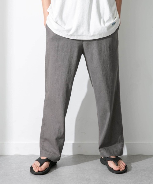 URBAN RESEARCH Sonny Label（アーバンリサーチサニーレーベル）の「リネン混ワイドストレートパンツ（その他パンツ・メンズ・カーキ/ナチュラル/グレー・MEDIUM/LARGE）」の22枚目の写真
