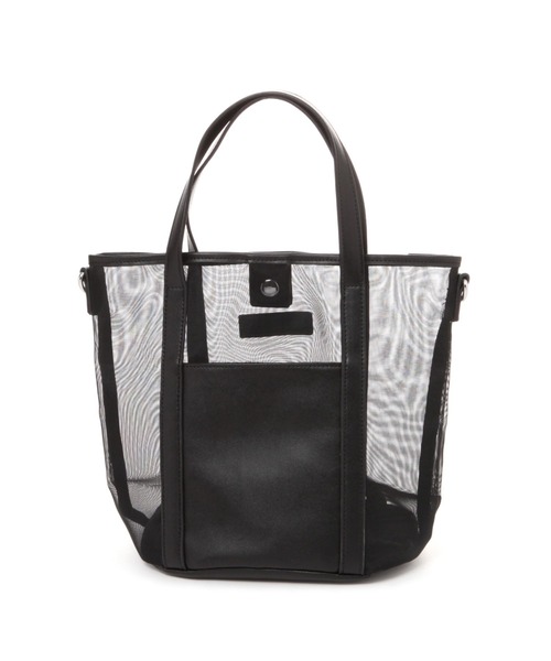 LAKOLE（ラコレ）の「メッシュコンビ2WAYトートバッグ / 119697（トートバッグ・レディース・シルバー/ブラック/ライトブルー・FREE）」の9枚目の写真