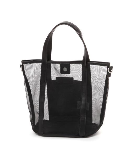 LAKOLE（ラコレ）の「メッシュコンビ2WAYトートバッグ / 119697（トートバッグ・レディース・シルバー/ブラック/ライトブルー・FREE）」の11枚目の写真
