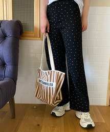 フラワープリントロングパンツ フラワー 小花柄 花柄 小花 柄物 プリント ドット 柄パン ボトムス