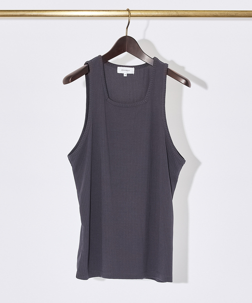 【スクエアネック】ストレッチテレコ タンクトップ（タンクトップ）｜ABAHOUSE（アバハウス）