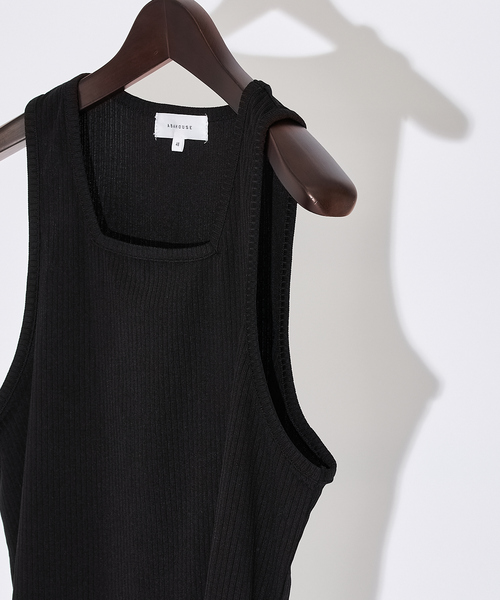 ABAHOUSE（アバハウス）の「【スクエアネック】ストレッチテレコ タンクトップ（タンクトップ・メンズ・ホワイト/チャコールグレー/ブラック・48/46）」の7枚目の写真