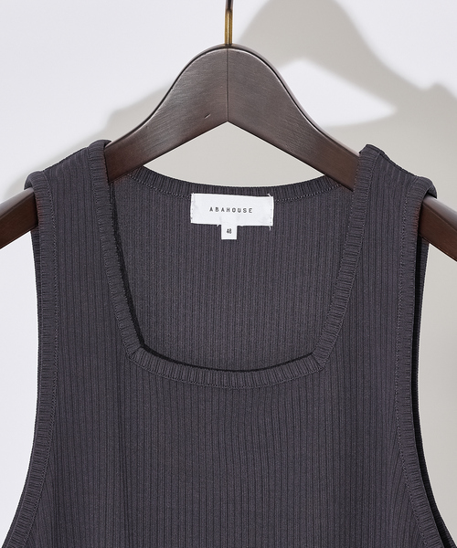 ABAHOUSE（アバハウス）の「【スクエアネック】ストレッチテレコ タンクトップ（タンクトップ・メンズ・ホワイト/チャコールグレー/ブラック・48/46）」の12枚目の写真