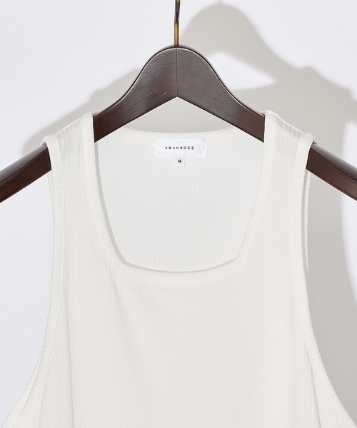 ABAHOUSE（アバハウス）の「【スクエアネック】ストレッチテレコ タンクトップ（タンクトップ・メンズ・ホワイト/チャコールグレー/ブラック・48/46）」の15枚目の写真