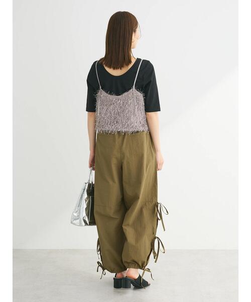 Green　Parks（グリーンパークス）の「・Double　Flags　サイドリボンカーゴパンツ（その他パンツ・レディース・ピンク/ブラック/カーキ・FREE）」の10枚目の写真