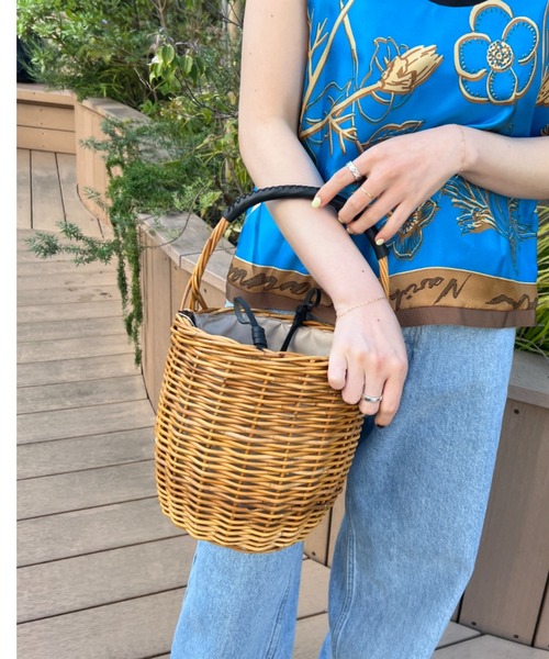 manipuri（マニプリ）の「【manipuri/マニプリ】かごバック（かごバッグ・レディース・ブラック・フリー）」の5枚目の写真