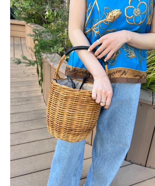 manipuri（マニプリ）の「【manipuri/マニプリ】かごバック（かごバッグ・レディース・ブラック・フリー）」の6枚目の写真