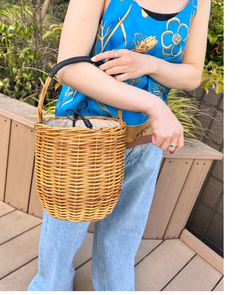 manipuri（マニプリ）の「【manipuri/マニプリ】かごバック（かごバッグ・レディース・ブラック・フリー）」の7枚目の写真