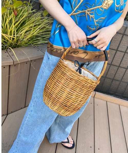 manipuri（マニプリ）の「【manipuri/マニプリ】かごバック（かごバッグ・レディース・ブラック・フリー）」の8枚目の写真