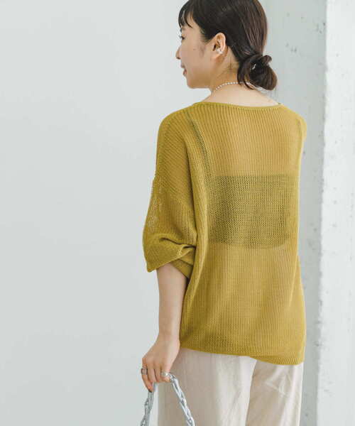 ITEMS URBANRESEARCH(アイテムズ アーバンリサーチ)の「ゴムヤーンニットプルオーバー(ニット/セーター・レディース・イエロー/モカ/オフホワイト・FREE)」の22枚目の写真