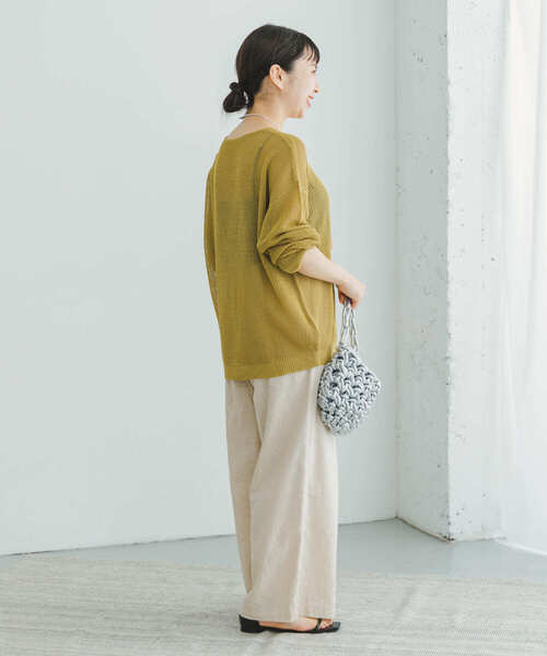 ITEMS URBANRESEARCH(アイテムズ アーバンリサーチ)の「ゴムヤーンニットプルオーバー(ニット/セーター・レディース・イエロー/モカ/オフホワイト・FREE)」の19枚目の写真