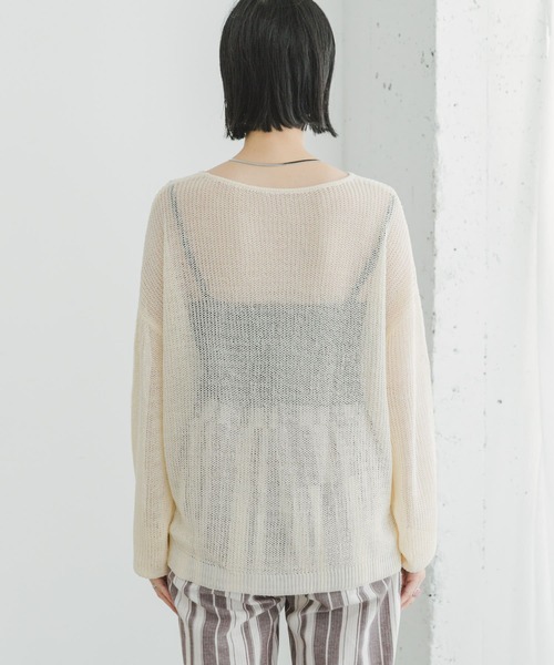 ITEMS URBANRESEARCH(アイテムズ アーバンリサーチ)の「ゴムヤーンニットプルオーバー(ニット/セーター・レディース・イエロー/モカ/オフホワイト・FREE)」の16枚目の写真