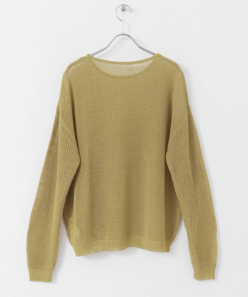 ITEMS URBANRESEARCH(アイテムズ アーバンリサーチ)の「ゴムヤーンニットプルオーバー(ニット/セーター・レディース・イエロー/モカ/オフホワイト・FREE)」の8枚目の写真