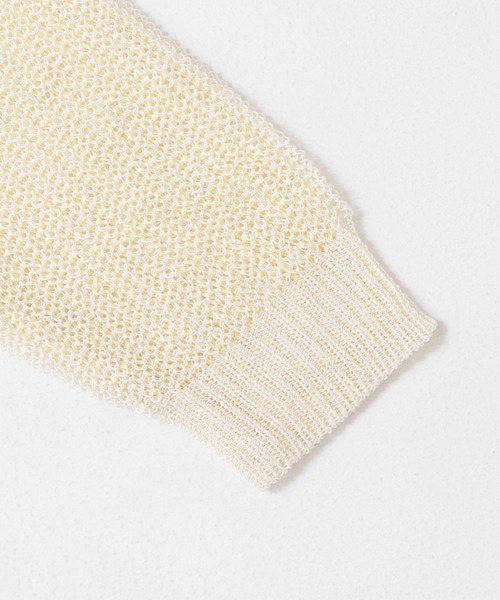 ITEMS URBANRESEARCH(アイテムズ アーバンリサーチ)の「ゴムヤーンニットプルオーバー(ニット/セーター・レディース・イエロー/モカ/オフホワイト・FREE)」の6枚目の写真