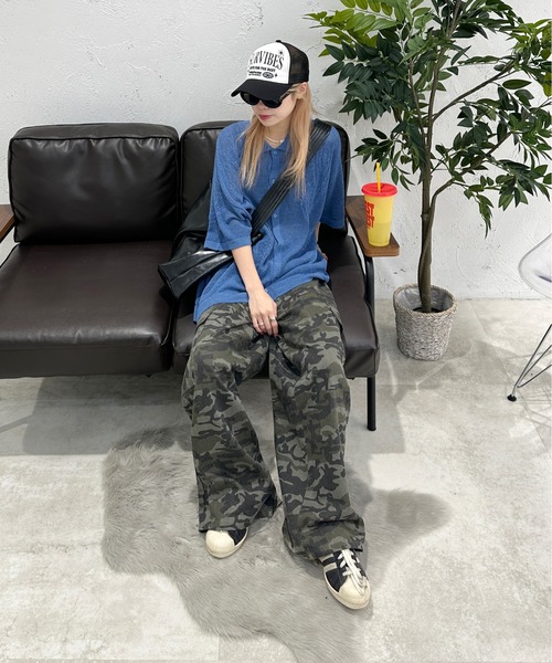 sedacle(セダクル)の「ペイズリー透かしニットポロ(ポロシャツ・メンズ・ブルー/ベージュ/ピンク・SMALL/MEDIUM/LARGE)」の12枚目の写真
