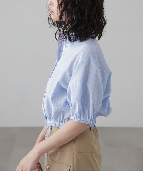 FREE'S MART（フリーズマート）の「裾ドロスト半袖ブラウス（シャツ/ブラウス・レディース・ホワイト系その他/ブルー系その他/ピンク系その他/ブルー系その他2・FREE）」の19枚目の写真