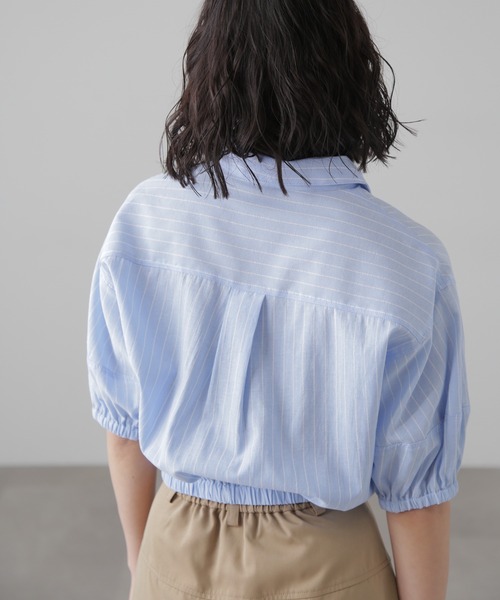 FREE'S MART（フリーズマート）の「裾ドロスト半袖ブラウス（シャツ/ブラウス・レディース・ホワイト系その他/ブルー系その他/ピンク系その他/ブルー系その他2・FREE）」の18枚目の写真