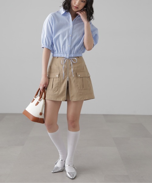 FREE'S MART（フリーズマート）の「裾ドロスト半袖ブラウス（シャツ/ブラウス・レディース・ホワイト系その他/ブルー系その他/ピンク系その他/ブルー系その他2・FREE）」の15枚目の写真