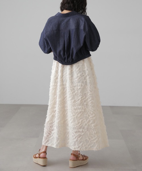 FREE'S MART（フリーズマート）の「裾ドロスト半袖ブラウス（シャツ/ブラウス・レディース・ホワイト系その他/ブルー系その他/ピンク系その他/ブルー系その他2・FREE）」の5枚目の写真