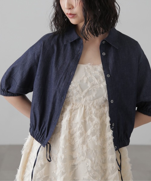 FREE'S MART（フリーズマート）の「裾ドロスト半袖ブラウス（シャツ/ブラウス・レディース・ホワイト系その他/ブルー系その他/ピンク系その他/ブルー系その他2・FREE）」の12枚目の写真