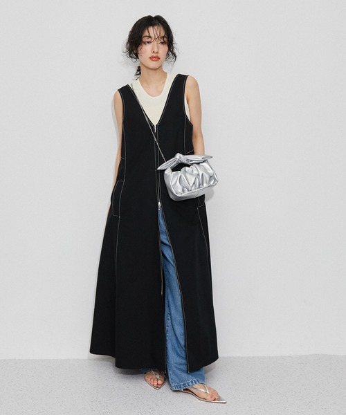 ADAM ET ROPE'（アダムエロペ）の「【サステナブル】リボンモチーフミニチェーンバック（ショルダーバッグ・レディース・ラベンダー/シルバー/ブラック・FREE）」の6枚目の写真