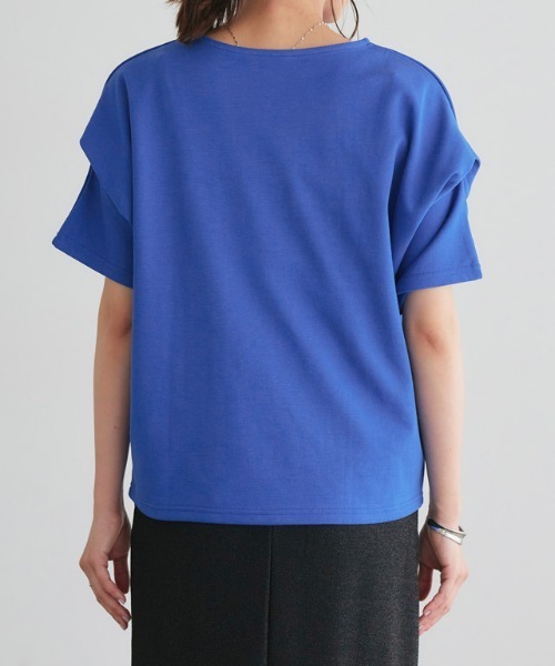 Pierrot(ピエロ)の「ポンチタックドルマンプルオーバー(Tシャツ/カットソー・レディース・ブラック/ブルー/オフホワイト/グレイッシュベージュ・L/M)」の21枚目の写真