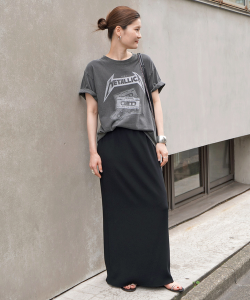 美品✨2024年✨AP STUDIO Newウエストゴムマキシスカート 黒 人気 ウエストゴムマキシスカート（その他スカート）｜AP STUDIO