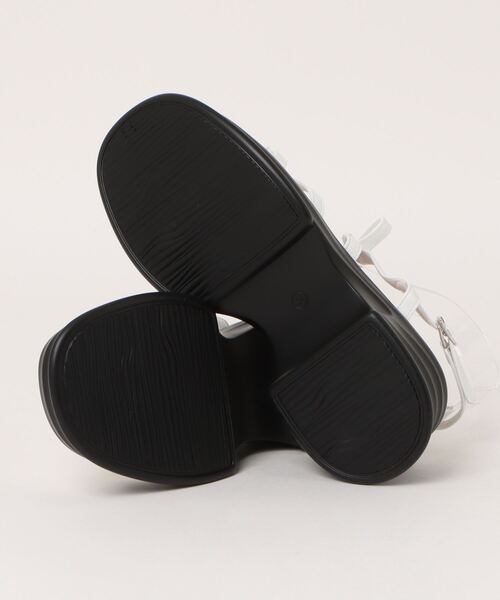 tocco closet（トッコ　クローゼット）の「【ZOZO限定】リボン厚底サンダル（サンダル・レディース・ブラック/シルバー/ホワイト・M/L）」の5枚目の写真