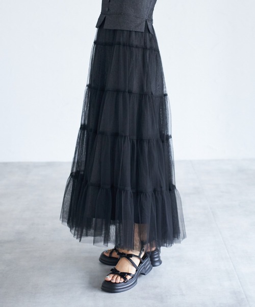 tocco closet（トッコ　クローゼット）の「【ZOZO限定】リボン厚底サンダル（サンダル・レディース・ブラック/シルバー/ホワイト・M/L）」の17枚目の写真