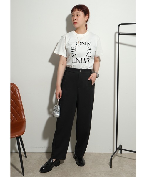 palm RICHE(ポームリシュ)の「プリントロゴTシャツ(Tシャツ/カットソー・レディース・ブラック/ワイン/オフホワイト・M)」の4枚目の写真