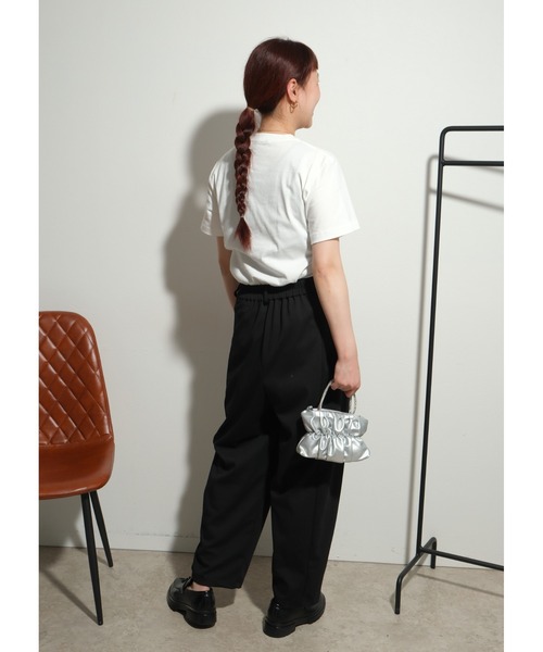 palm RICHE(ポームリシュ)の「プリントロゴTシャツ(Tシャツ/カットソー・レディース・ブラック/ワイン/オフホワイト・M)」の6枚目の写真