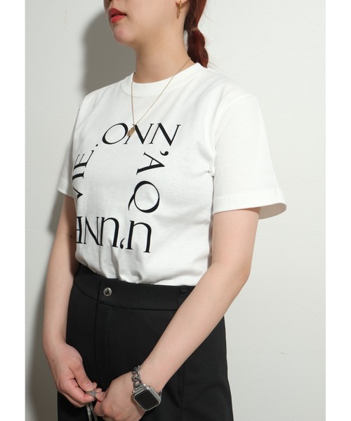 palm RICHE(ポームリシュ)の「プリントロゴTシャツ(Tシャツ/カットソー・レディース・ブラック/ワイン/オフホワイト・M)」の7枚目の写真