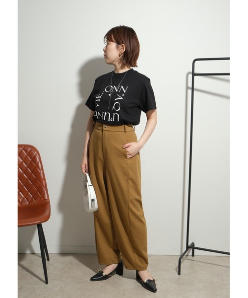 palm RICHE(ポームリシュ)の「プリントロゴTシャツ(Tシャツ/カットソー・レディース・ブラック/ワイン/オフホワイト・M)」の13枚目の写真